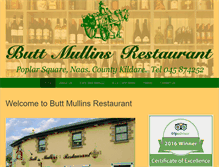 Tablet Screenshot of butt-mullins-restaurant.com